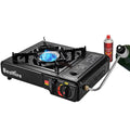 Bestfire 10000 BTU Dual Fuel Camping Stove, Portable Butane and Propane Gas Stove with Adapter and Hard Case for Outdoor Cooking, Tailgating and Emergencies