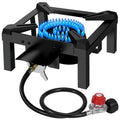 Bestfire Propane Burner,100K BTUs High Pressure Single Propane Stove with 4.1ft Adjustable Hose with Regulator,Gas Stove for Outdoor Cooking, Turkey Fry, Seafood Boil