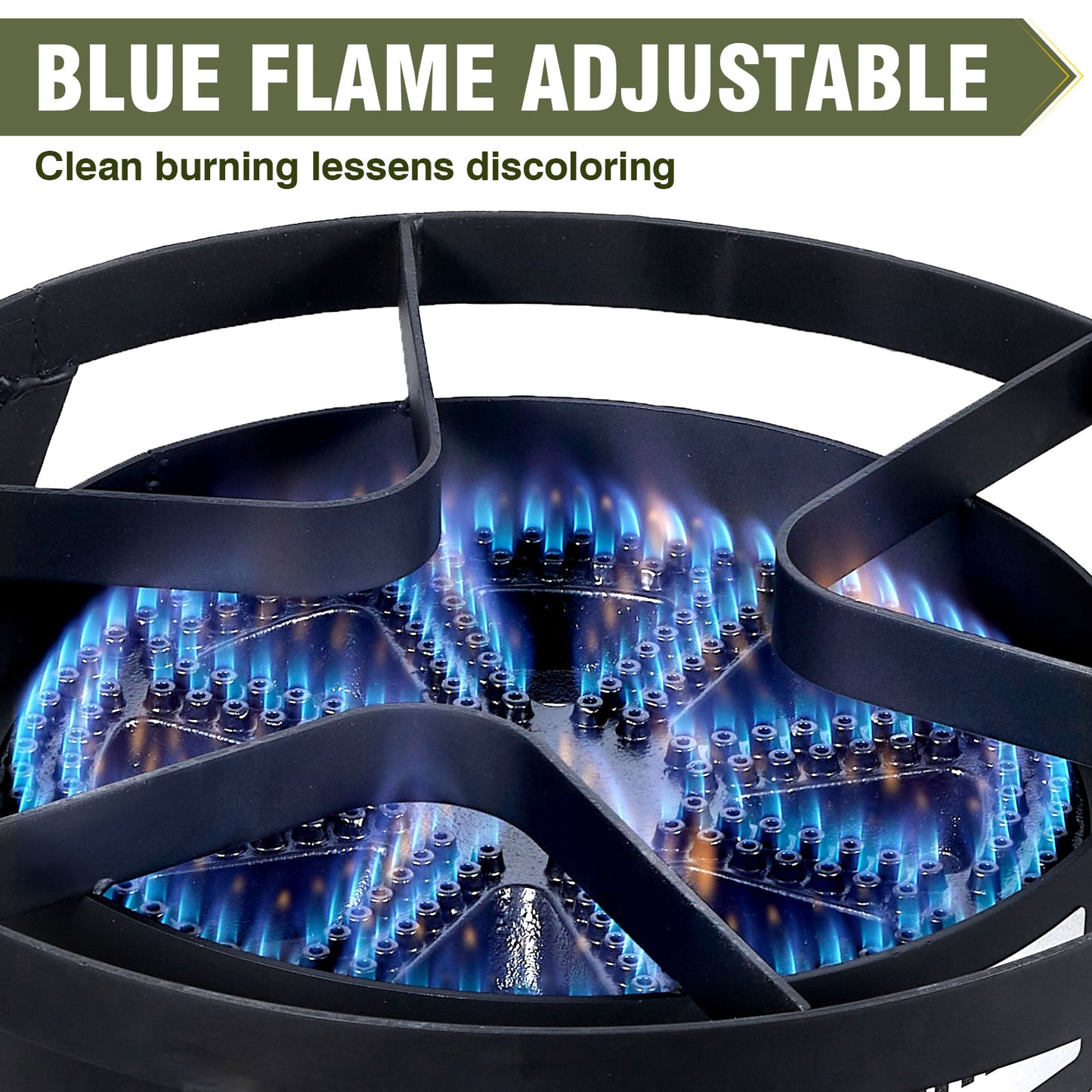 16 英寸单丙烷燃烧器露营炉，带钢编织软管，200,000 BTU，适用于煎炸、露营、家庭酿造和煎炸火鸡