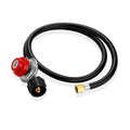 Propane Regulator,4 Feet High Pressure 0-20 PSI Gas Burner Adjustable Hose,Suitable for Propane Tanks