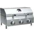 Bestfire 3-Burner Tabletop Gas Grill, 30,000 BTU Portable Propane Grill, Heavy-Duty Thickened Stainless Steel Grates, Stainless Steel Knobs, Compact & Detachable Legs for Camping, RV&BBQ