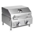 Bestfire 20" Tabletop Gas Grill 2 Burners, 20,000 BTUs Stainless Steel Portable Propane Grill with Legs for Outdoor Patio Backyard Camping, Tailgating, and RV Trips